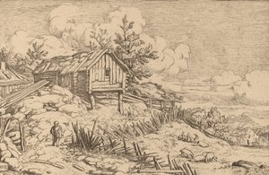 Man near Entry of a Ruinous Hedge by Allart van Everdingen