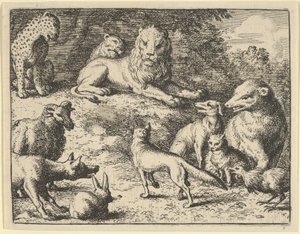 Renard is Accused by the Animals Before the Lion, 1650-75 by Allart van Everdingen