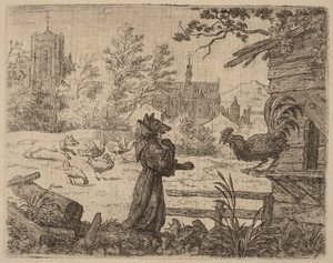 Reynard Disguised as a Monk by Allart van Everdingen