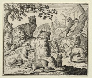 Reynard the Fox: Lion Orders Search for Reynard by Allart van Everdingen