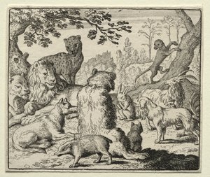 Reynard the Fox: Lion Orders Search for Reynard by Allart van Everdingen