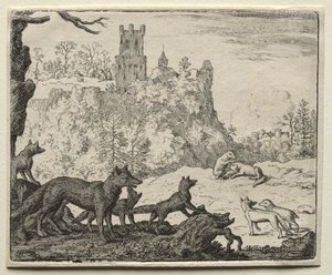 Reynard the Fox: Reynard and the Badger Depart for Court by Allart van Everdingen