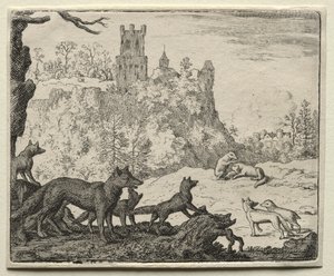 Reynard the Fox: Reynard and the Badger Depart for Court by Allart van Everdingen