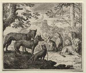 Reynard the Fox: The Relatives of Reynard Leave Court by Allart van Everdingen