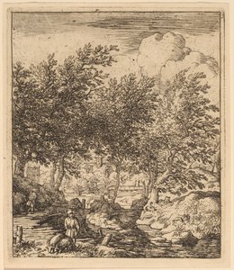 Swineherd by Allart van Everdingen