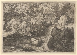 The Cascade Near the Watermill, 17th century by Allart van Everdingen