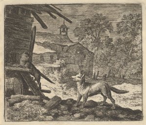 The Cat Climbs a Barn, 1650-75 by Allart van Everdingen