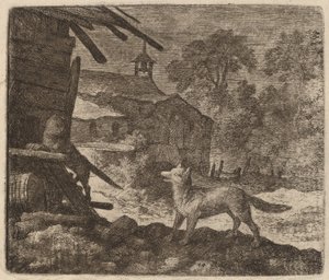 The Cat Enters the Barn as Reynard Looks On, probably c. 1645-1656 by Allart van Everdingen