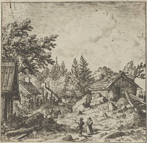 The Hamlet on the Mountainous Ground by Allart van Everdingen