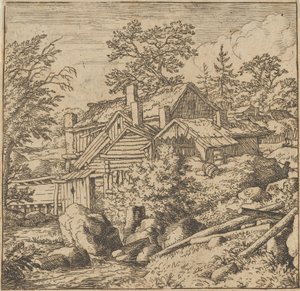 The Hamlet on the Mountain Side by Allart van Everdingen