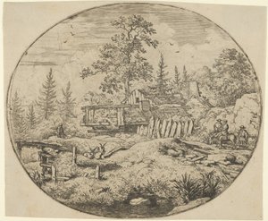 The Landscape with the Wooden Bridge by Allart van Everdingen