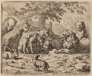 The Lion Seeks Advice, probably c. 1645-1656