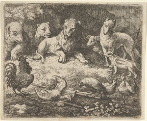The Rooster Accuses Renard of the Murder of One of His Chickens