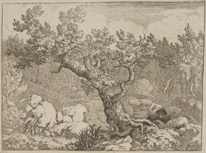 The Sportsman Near the Large Tree by Allart van Everdingen