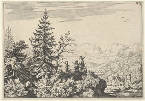 The Two Men on the Hill, 17th century by Allart van Everdingen