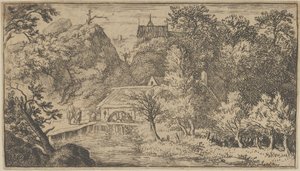 The Watermill at the Foot of the Mountain by Allart van Everdingen