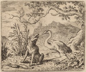 The Wolf and the Crane by Allart van Everdingen