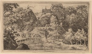 Water Mill at the Foot of a Mountain by Allart van Everdingen