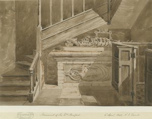 Handsworth - Monument of Sir William Stanford: Sepia Drawing