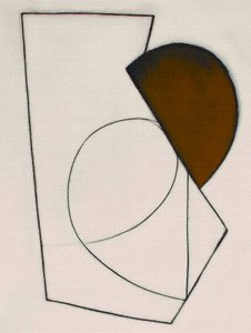 Brown Geometric Abstract by Alma