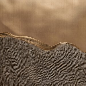 Golden Texture Waves by Alma