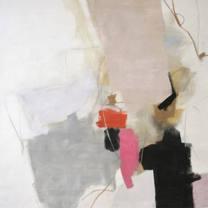 Modern Blush Grey Abstract