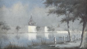 The Moat at Mandalay by Moonlight by Alma Claude Burlton Cull