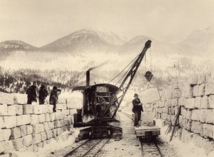 Construction of Worcheiner Tunnels, Begun in 1897. Photo 1905 by Alois Beer