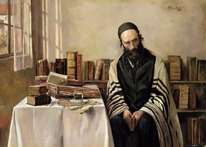 A Rabbi in His Study by Alois Heinrich Priechenfried