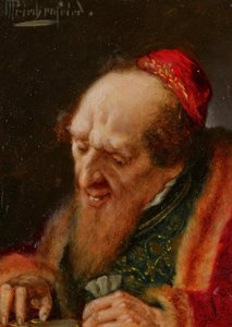Merchant Counting Money by Alois Heinrich Priechenfried