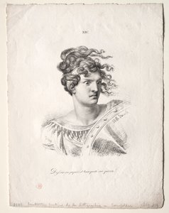 Lart de la lithographie: Head of an Amazon by Alois Senefelder