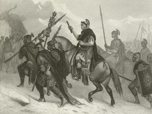 Hannibal and His Army Crossing the Alps by Alonzo Chappel