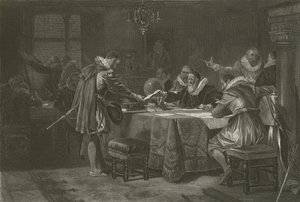 Henry Hudson Receiving His Commission from the Dutch East India Company by Alonzo Chappel