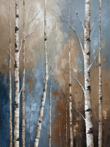 Abstract Birch Forest by Alpenglow Workshop