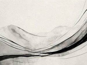 Abstract Ink Mountain Flow