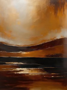 Abstract Sunset Landscape