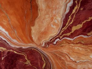 Crimson Gold Swirl by Alpenglow Workshop
