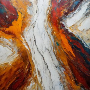 Fiery Marble Flow