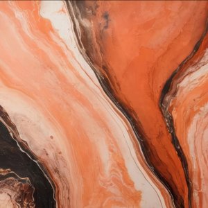 Flowing Orange Marble