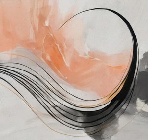 Flowing Peach Abstract