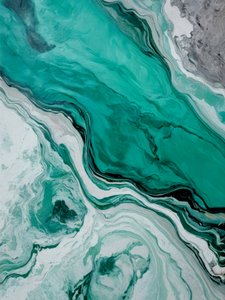 Fluid Teal Abstract