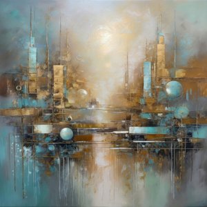 Futuristic Cityscape Reflection