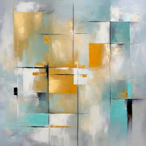 Golden Teal Grid