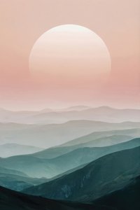 Pastel Mountain Horizon