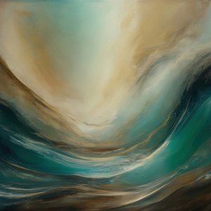 Teal Ocean Swirls by Alpenglow Workshop