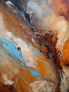 Turquoise River Abstract