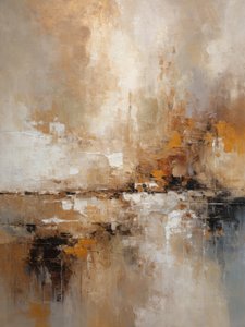 Warm Earth Abstract Horizon by Alpenglow Workshop