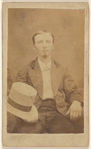 Unidentified Man with Goatee Holding a Top Hat