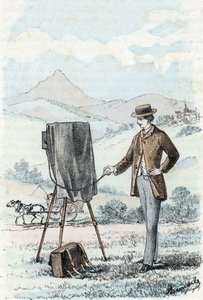 Hobby of the high society and the bourgeoisie: the practice of photography in amateur (amateur photographer) Engraving from 
