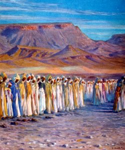 Illustration Depicting Moslem Arab Pilgrims En-route to Mecca